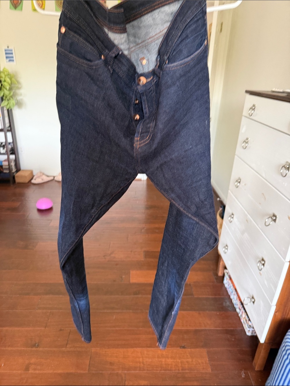 Men's Skinny Dark Blue Denim Jeans - Slim Fit
